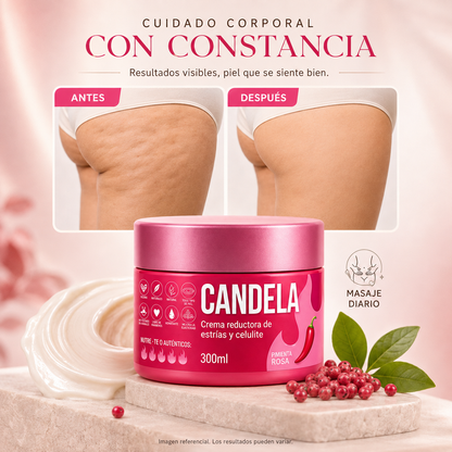 CANDELA - Crema Corporal Intensiva para Estrías, Celulitis y Textura Irregular