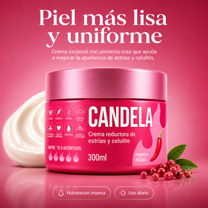 CANDELA - Crema Corporal Intensiva para Estrías, Celulitis y Textura Irregular