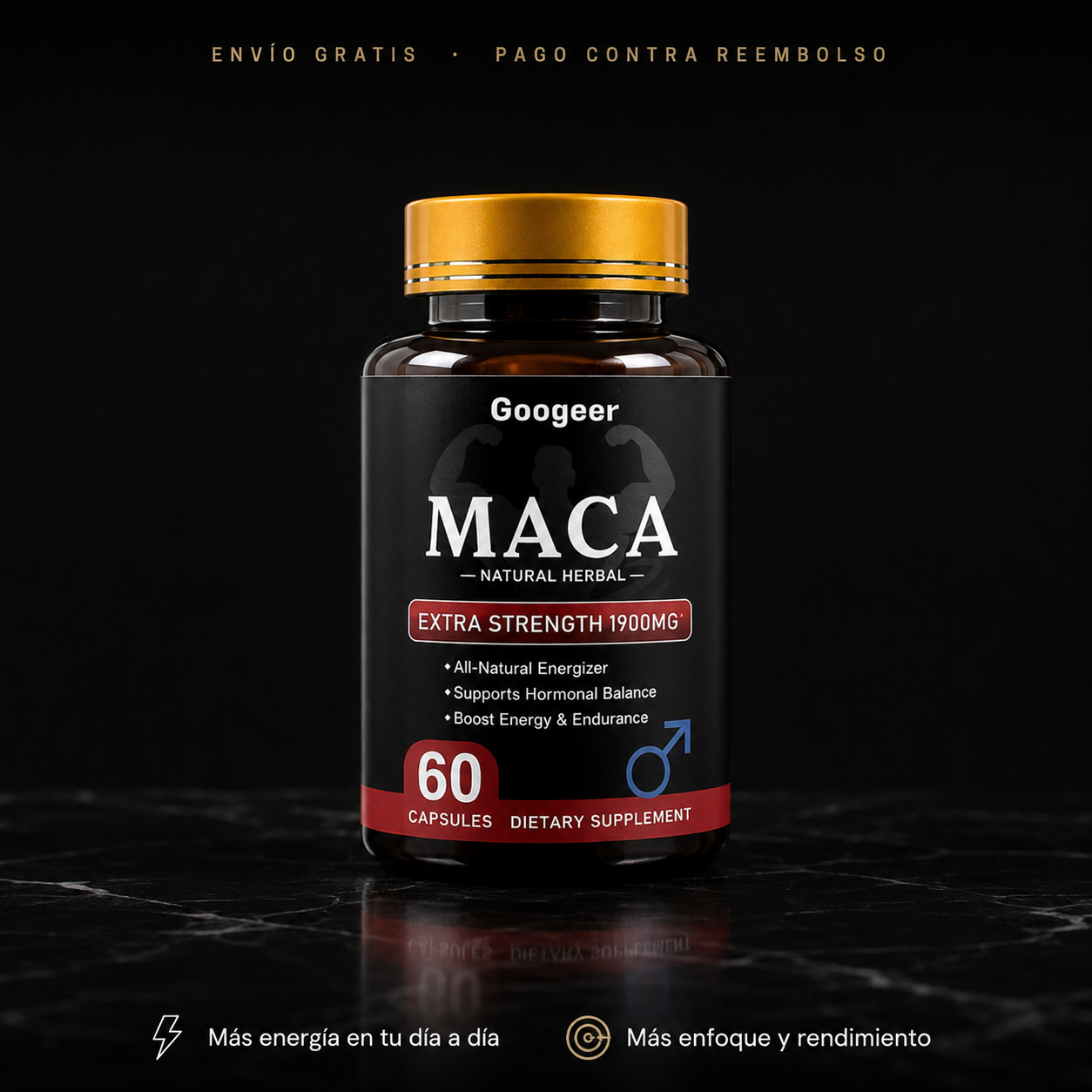 Maca Extra Fuerte 1900mg - Energía Real para tu Día a Día