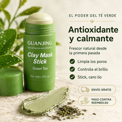 2x1 Mascarilla Exfoliante de Té Verde – Poros Limpios y Menos Puntos Negros