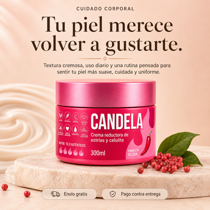 CANDELA - Crema Corporal Intensiva para Estrías, Celulitis y Textura Irregular