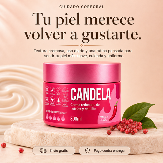 CANDELA - Crema Corporal Intensiva para Estrías, Celulitis y Textura Irregular